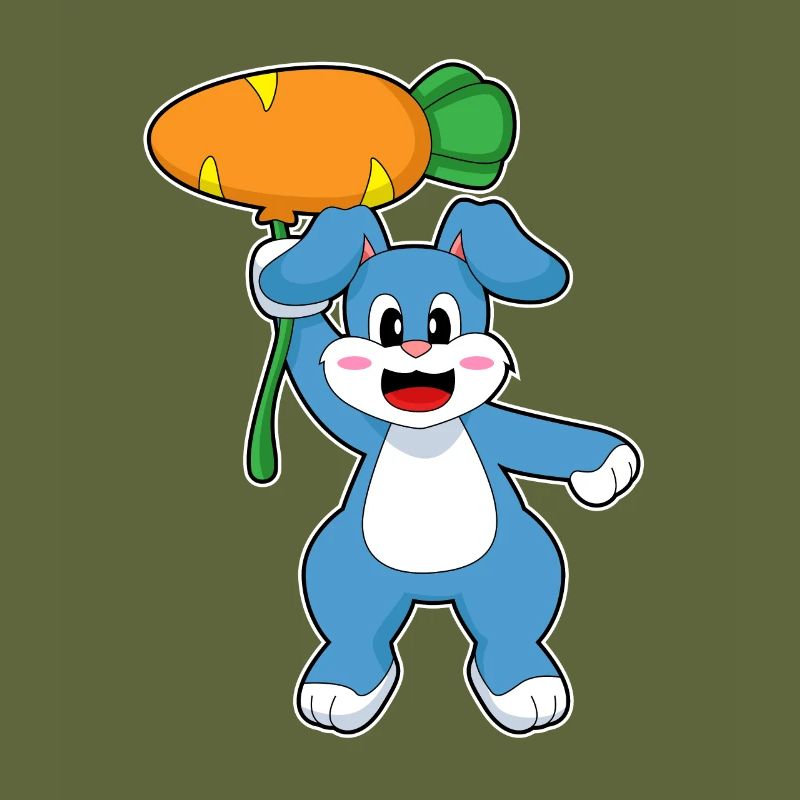 Rabbit Carrot Balloon