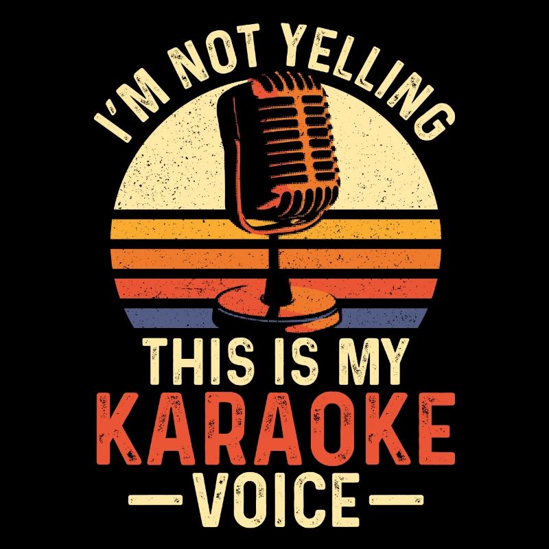Karaoke Singer Retro Vintage I'm