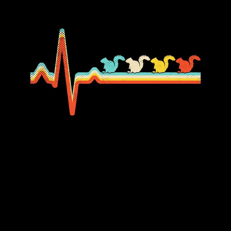 Eichhörnchen retro herzschlag