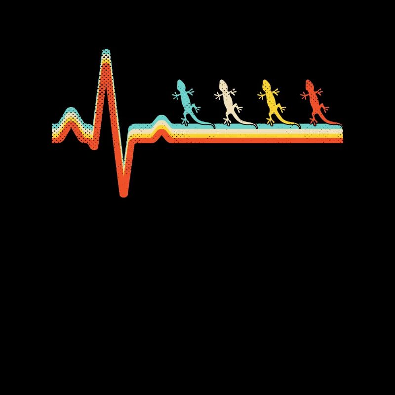 Lizard retro heartbeat