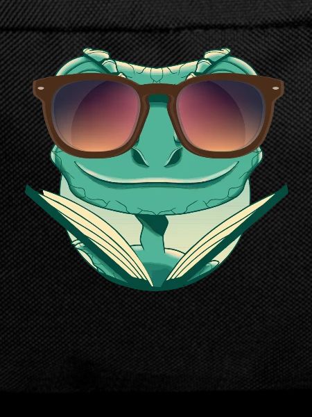 Cool chameleon with sunglasses