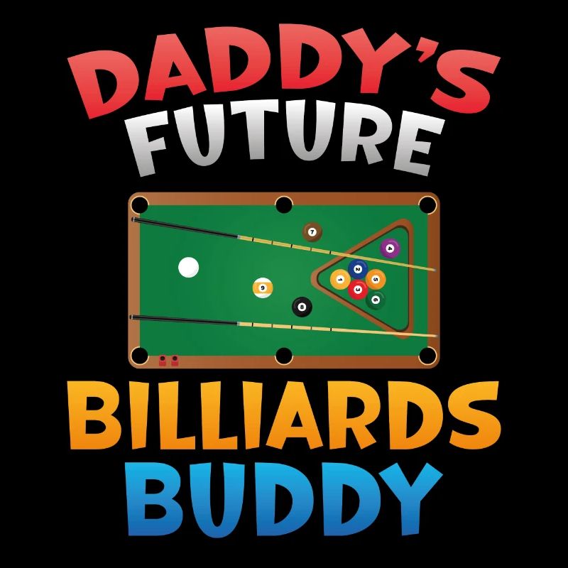 Billiards Pool Player Ball Dad Son