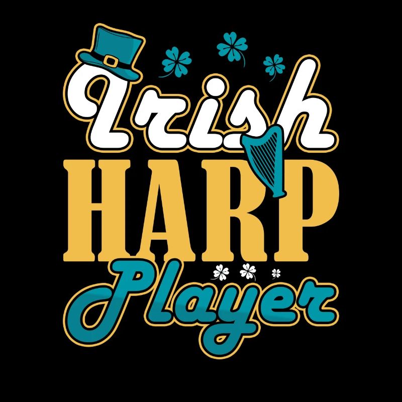 Irish Harp Player Harfe