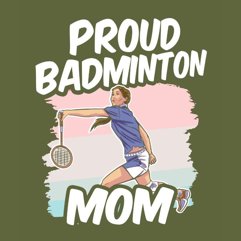 Fière mère amante de badminton Joueuse de badminton