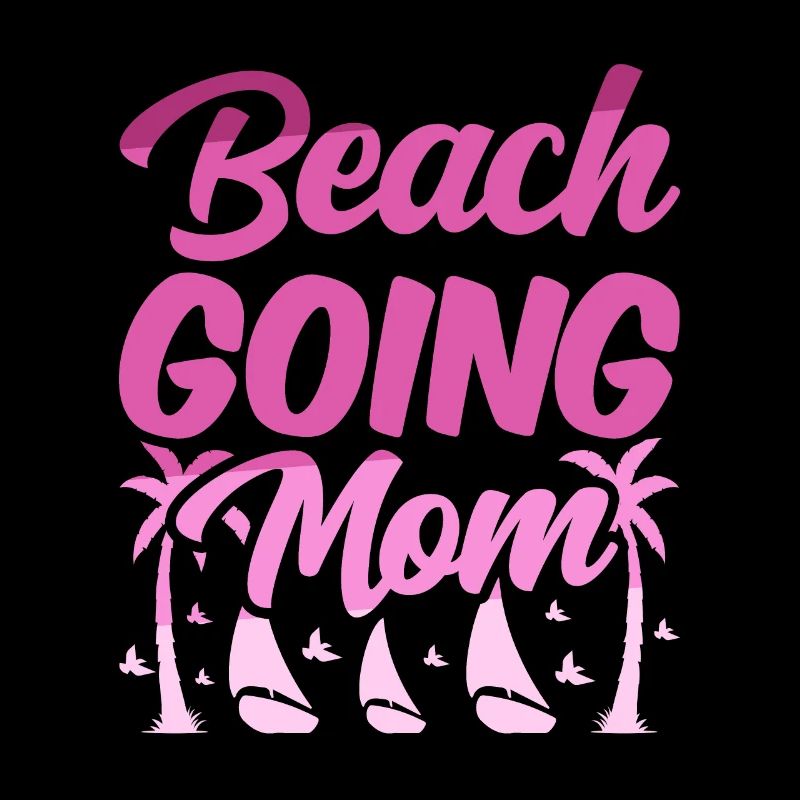 Visite de plage mère vacances à la plage