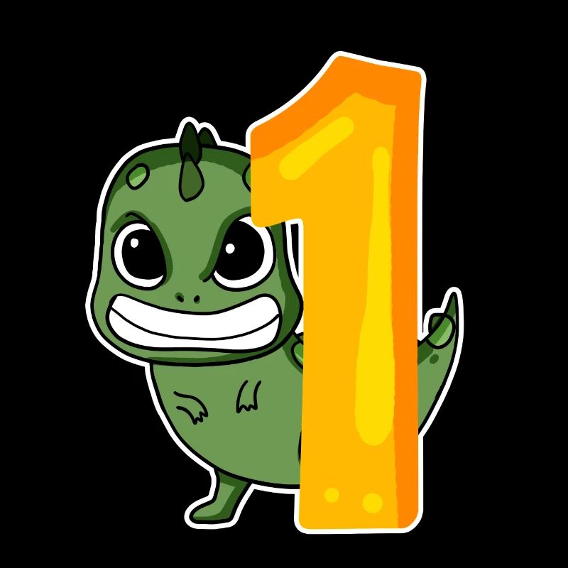 1 year old - Enrollment - Dinosaur motif