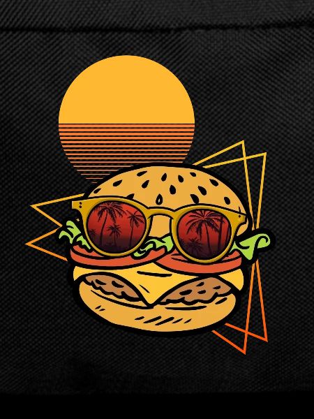 Funny Retro Burger