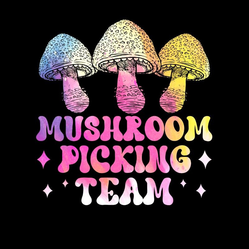 Équipe de cueilleurs de champignons Cueilleurs de champignons Cueillette de champignons