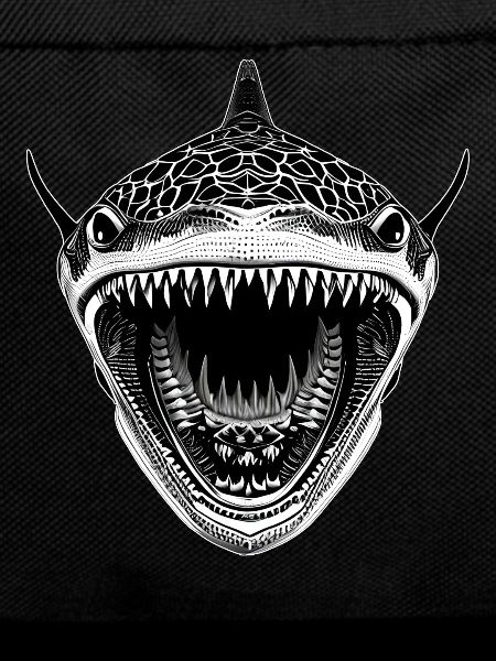 Great shark with open mouth