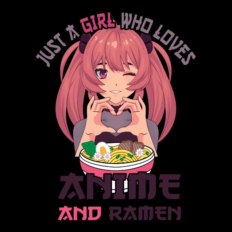 Nur ein Mädchen, das Anime-Ramen liebt