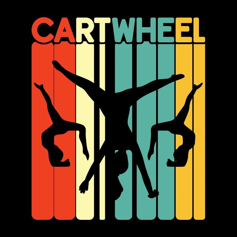 Roue de chariot -gymnaste tombe