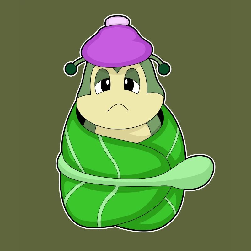 Caterpillar leaf sick