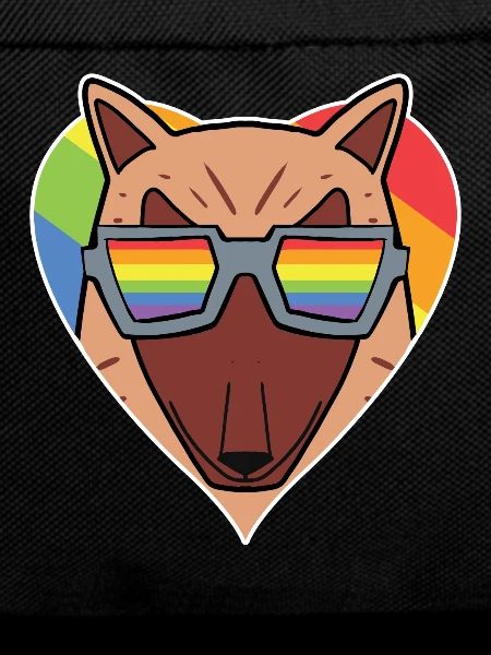 Rainbow - dog with glasses