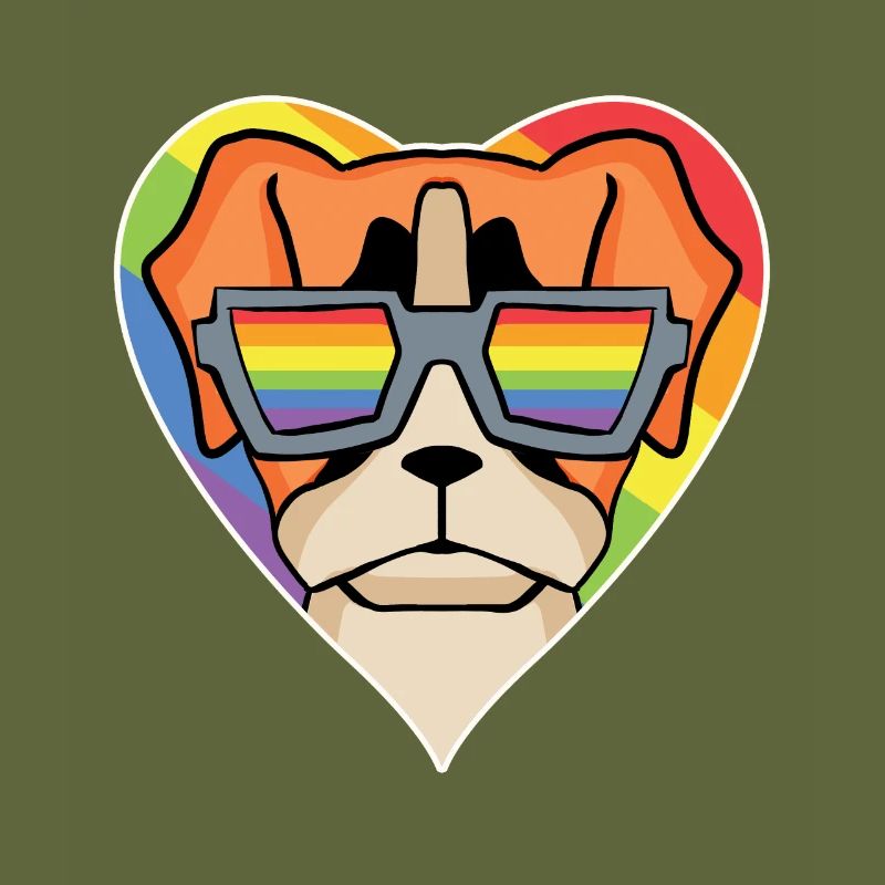 Rainbow - Chien à lunettes - German Boxer