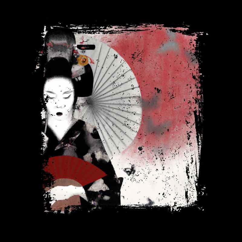 Geisha, traditionelle digitale Kunst, Japan