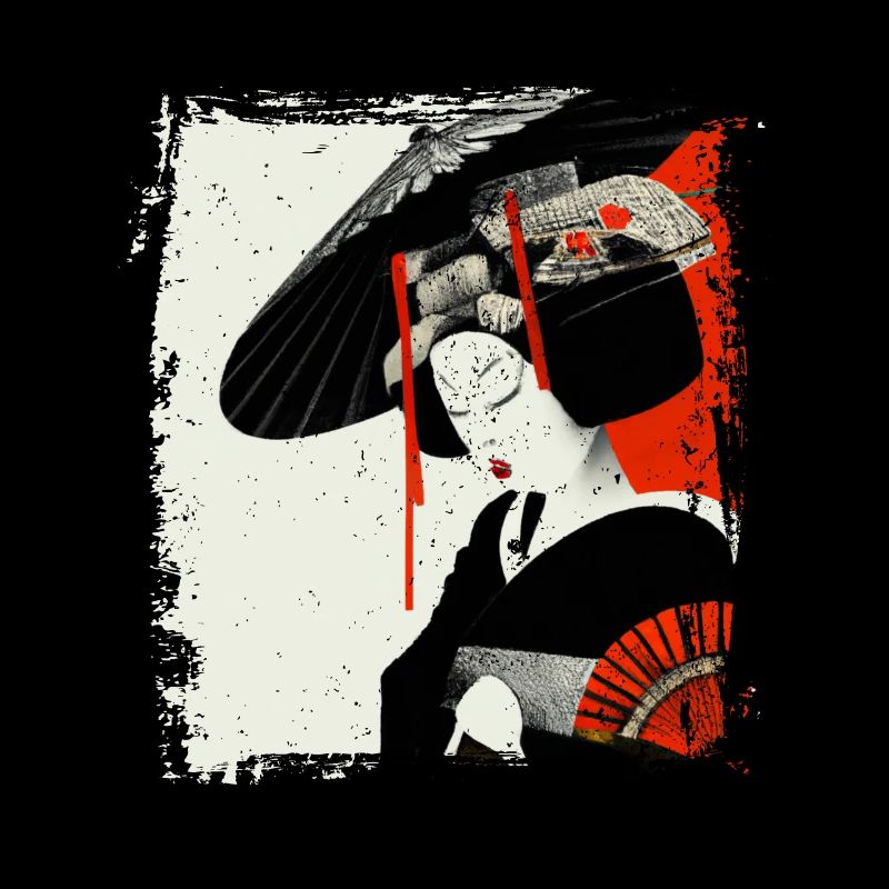 Geisha, traditionelle digitale Kunst, Japan