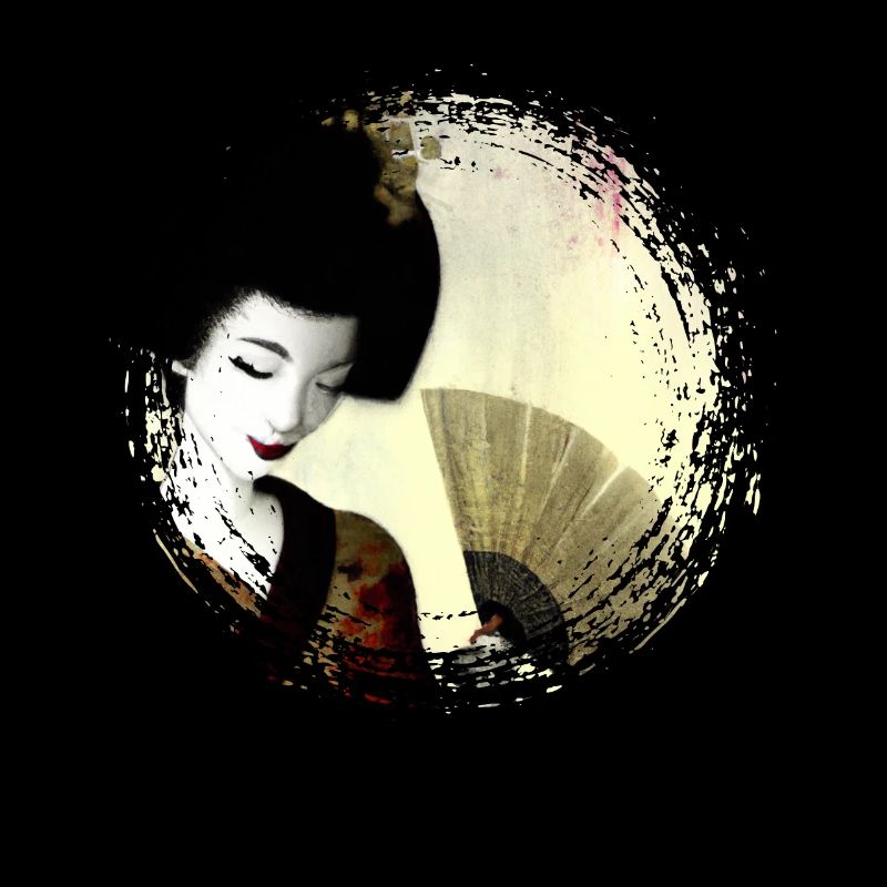 Geisha, traditionelle digitale Kunst, Japan