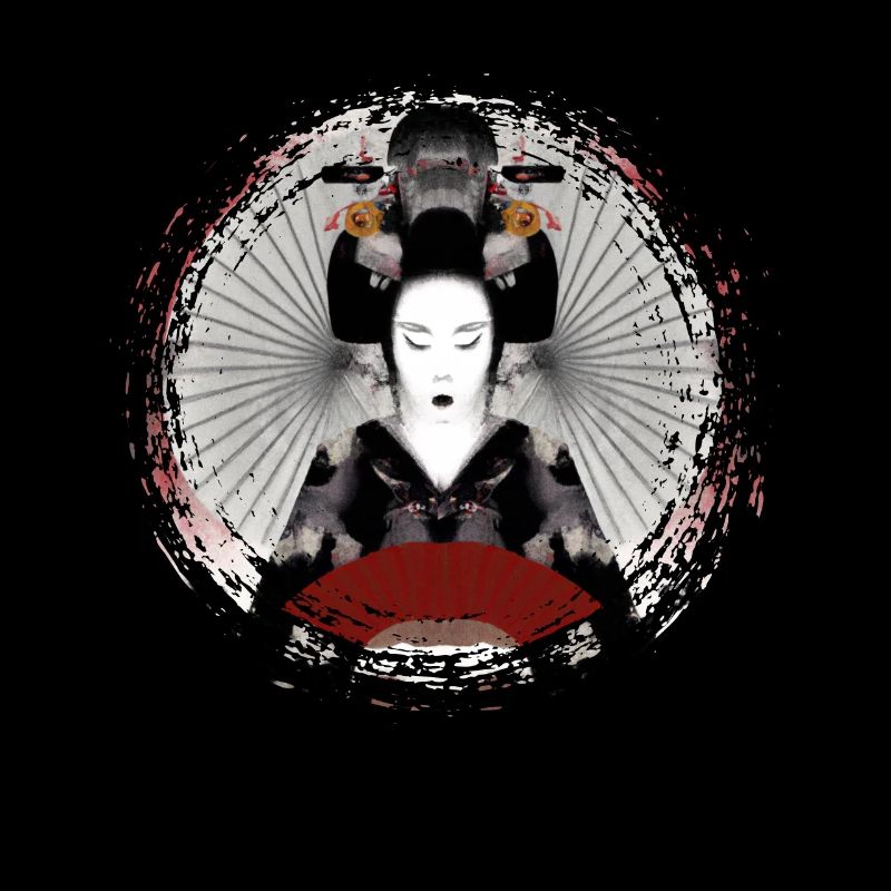 Geisha, traditionelle digitale Kunst, Japan