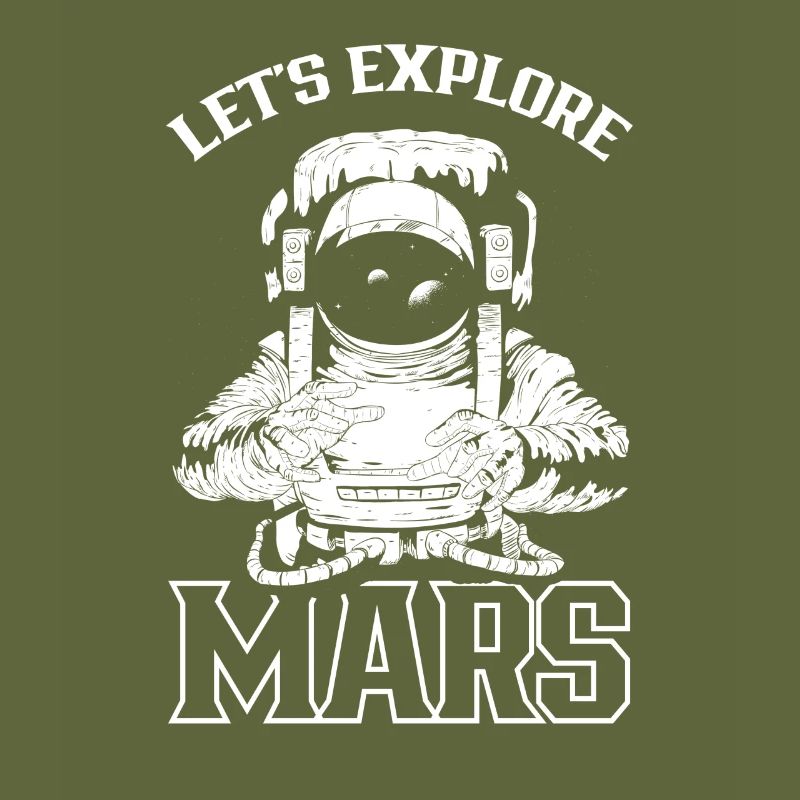 Explorons l’astronaute de Mars Space Planet