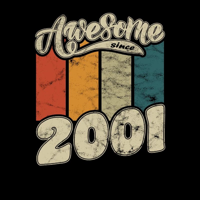 2001 Geburtstag Awesome since Retro