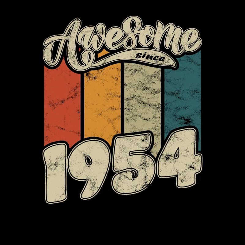 1954 Geburtstag Awesome since Retro