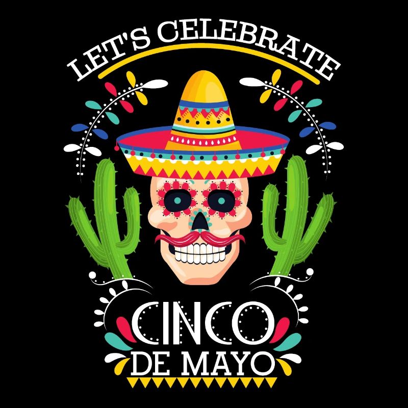Cinco-De-Mayo, Mexikanischer Feiertag mitTotenkopf