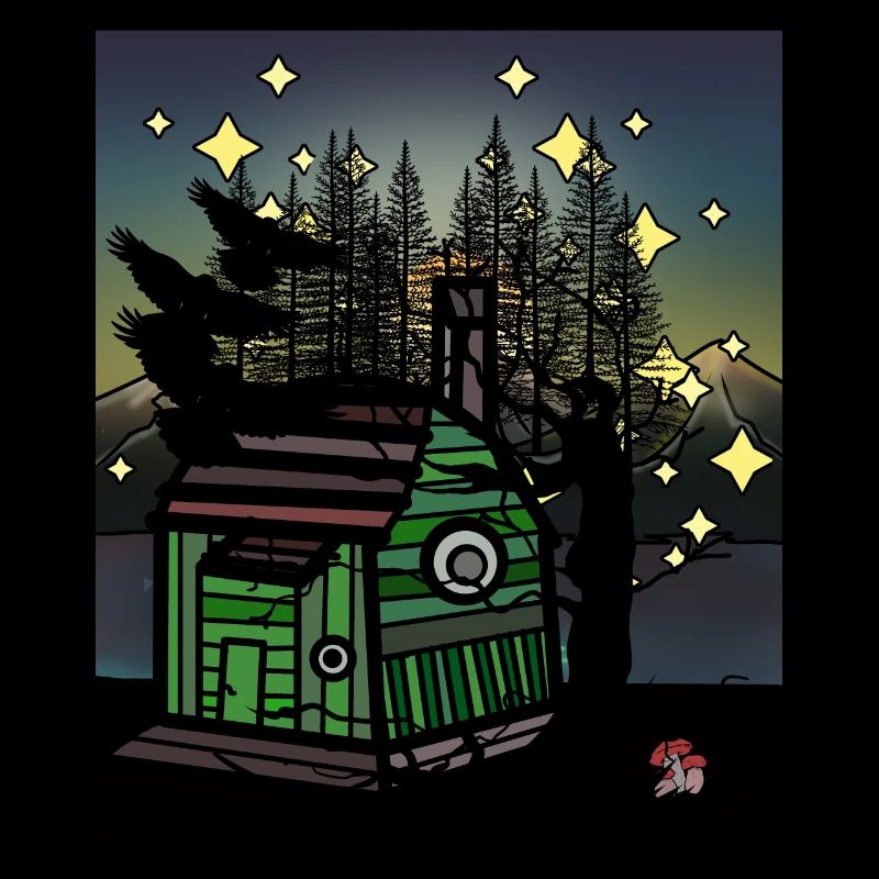 Cabane Forest Maison de sorcière Raben Conte de fées Enfants