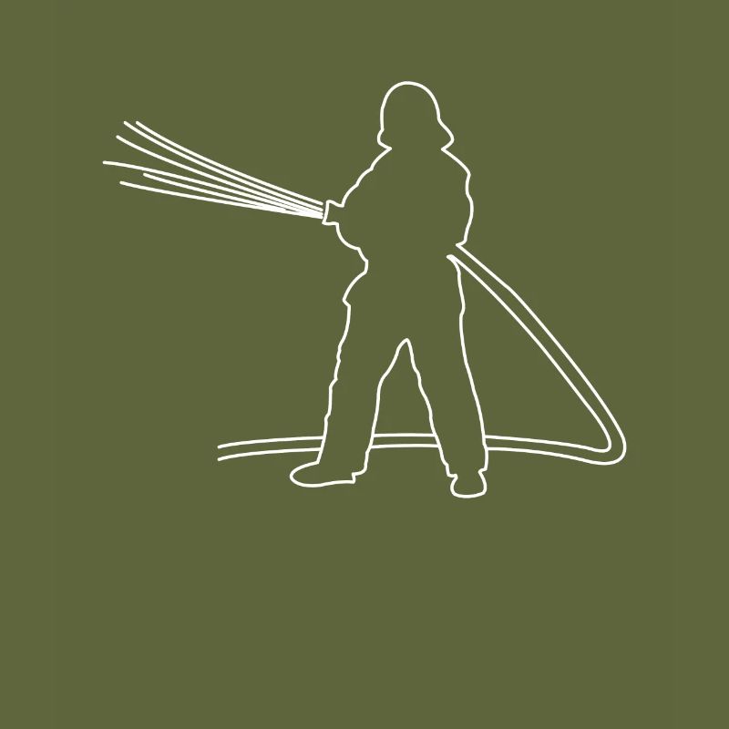 Fire brigade firefighter drawn