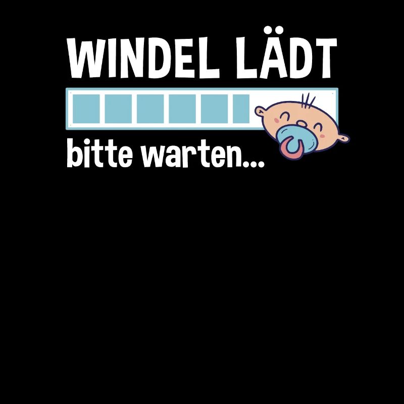 Windel lädt bitte warten Ladebalken Baby Spruch