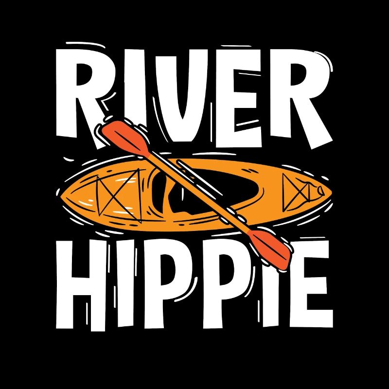 Kayaking River Hippie Paddle Boat Kayak Lover