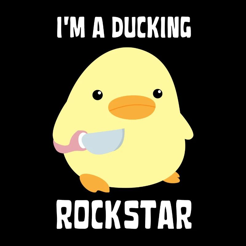 I'm A Ducking Rock Star Funny Duck with knife Meme