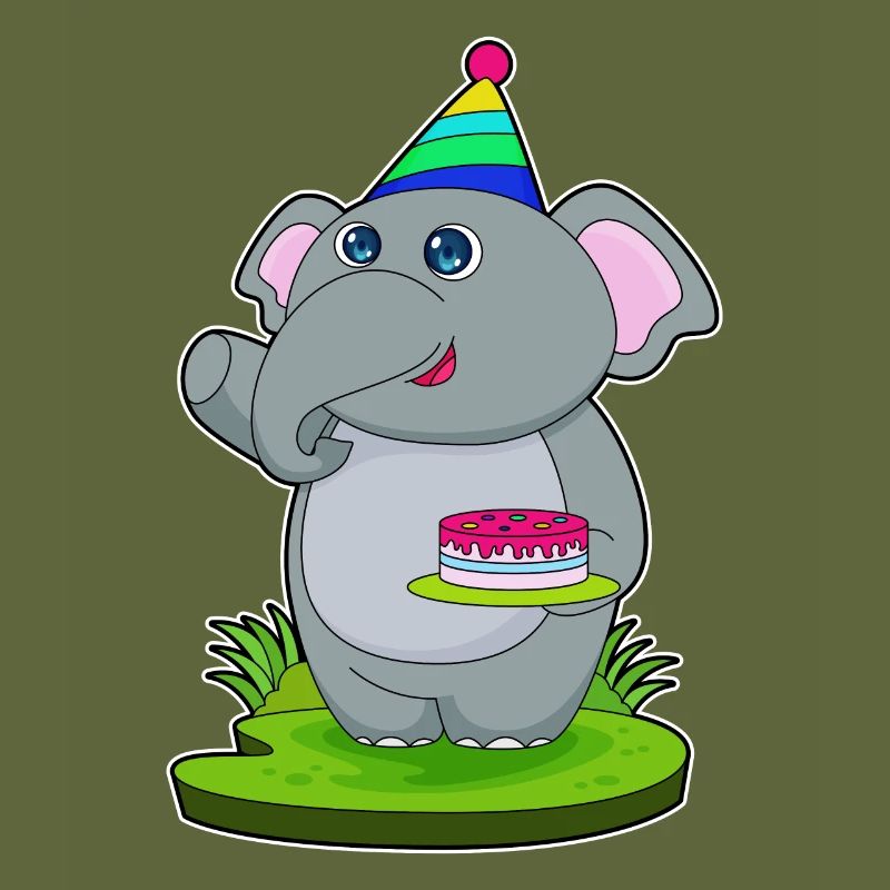 Elephant Party Hat Cake