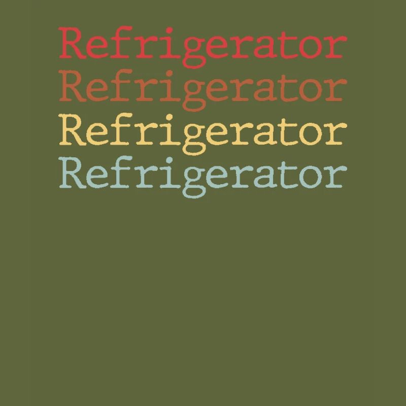 Refrigerator lettering