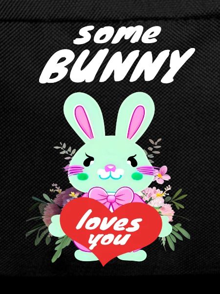 cute easter bunny in love
