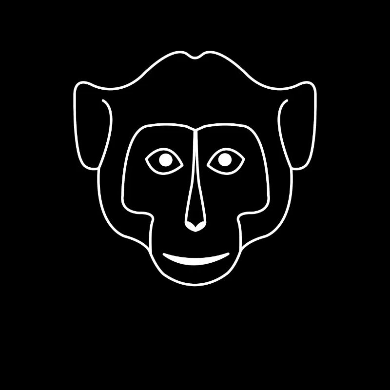 Dessin de visage de singe