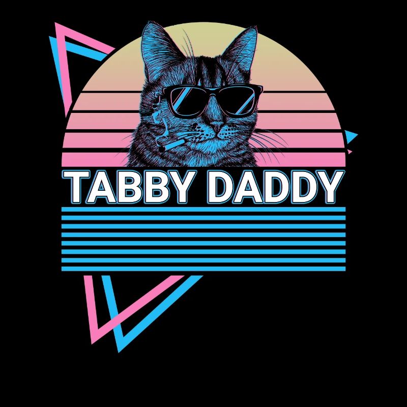 Funny Tabby Cat Retro