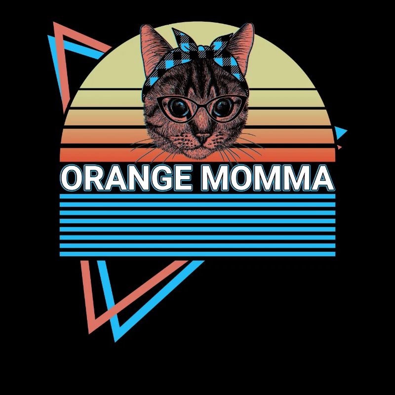Funny Orange Cat Retro