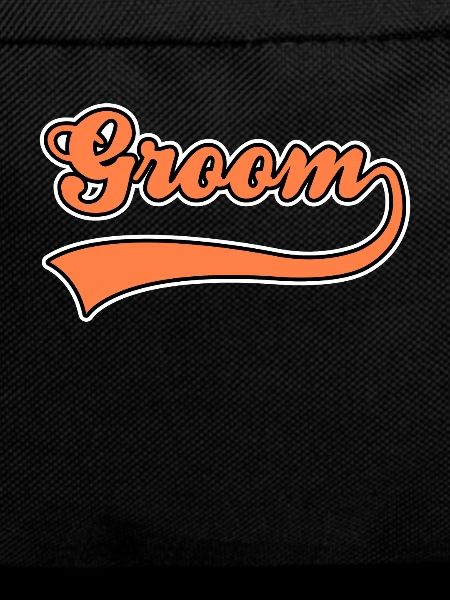 Groom groom lettering