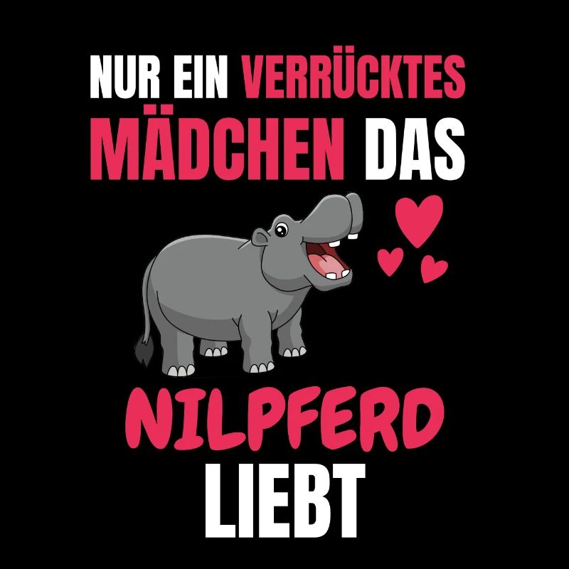 Zoo Tier Hippo Mädchen Lustiges Geschenk Nilpferd