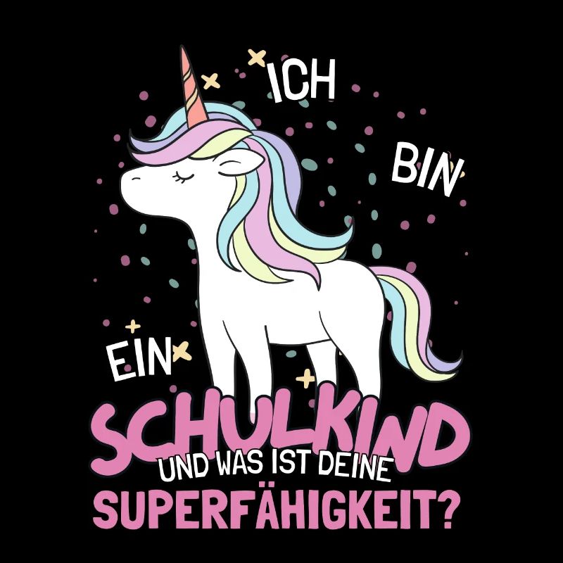 Schulanfang Einhorn Schulkind Einschulung Mädchen