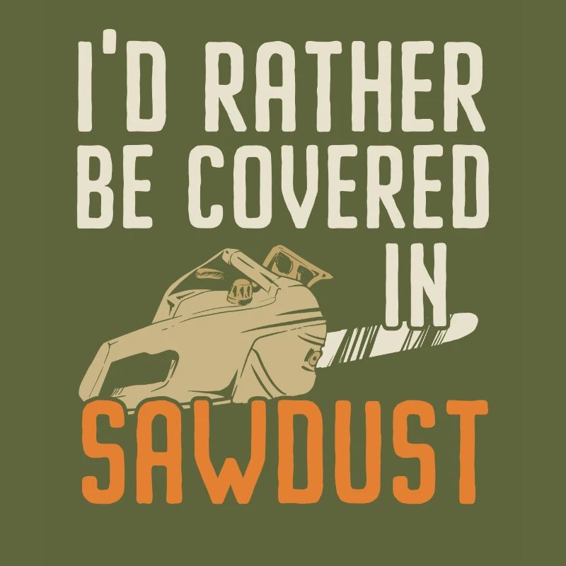 I would rather be covered with sawdust tree pin
