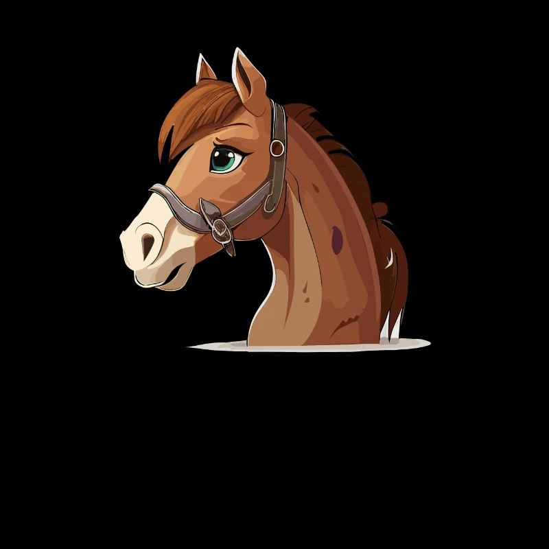 Horse comic cartoon style