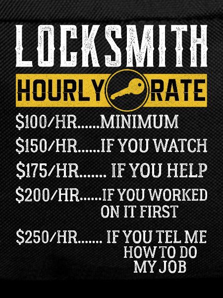 Locksmith Hourly rates Locksmith