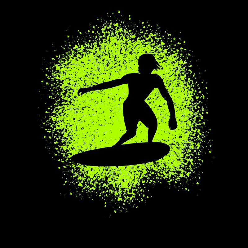 Skimboarding Skimboarder Surfer Silhouette