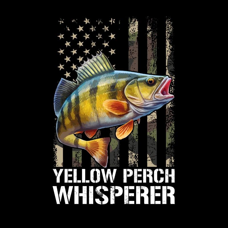 Yellow Perch american flag, Yellow Perch