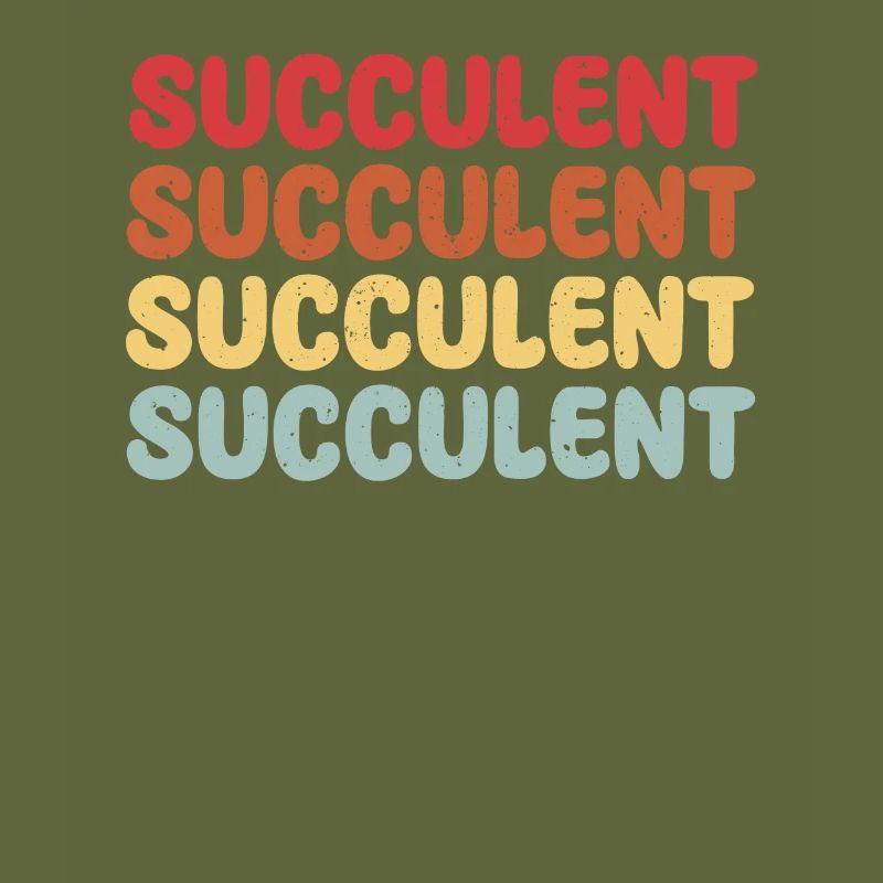 Succulent lettering