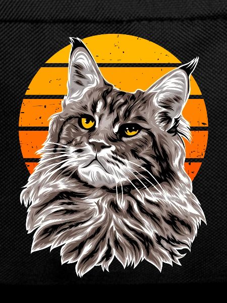 Cat Retro Sunset Holiday