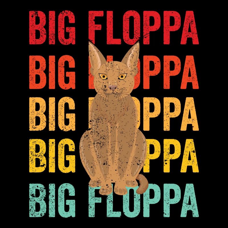 Big Floppa Karakal Katze Meme Retro