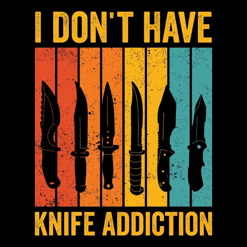 Funny knife collector retro
