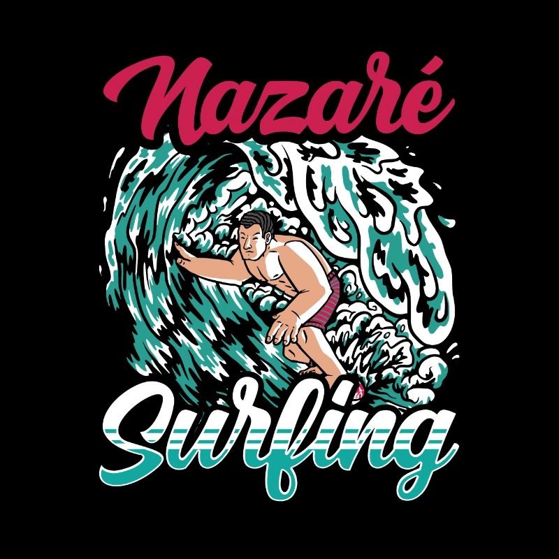 Nazaré Surfing Waves Surfer Surfing